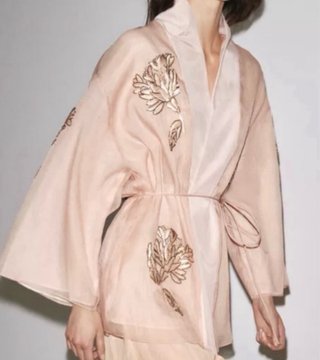 Kimono Seda Zara Studio Talla Única