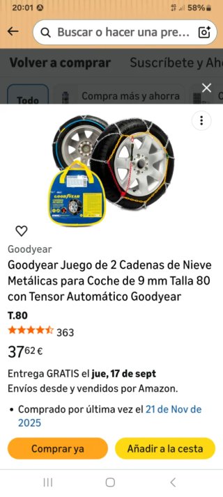 Cadenas de Nieve Goodyear 9mm