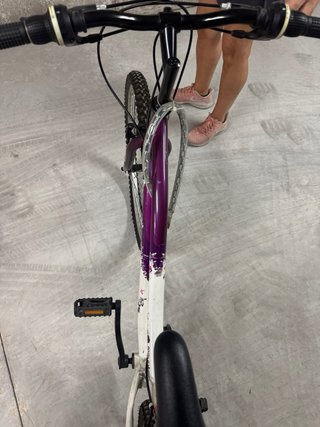 Bicicleta Morada y Blanca