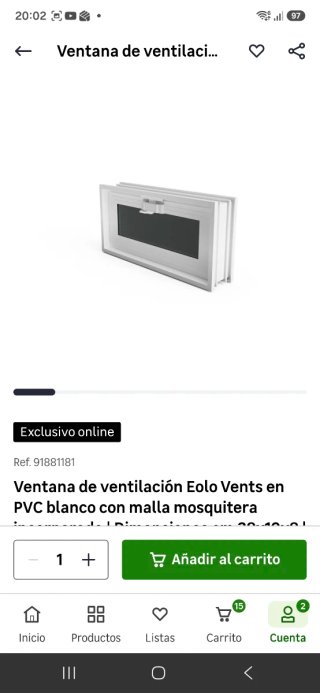 Ventana de ventilación Eolo Venyts