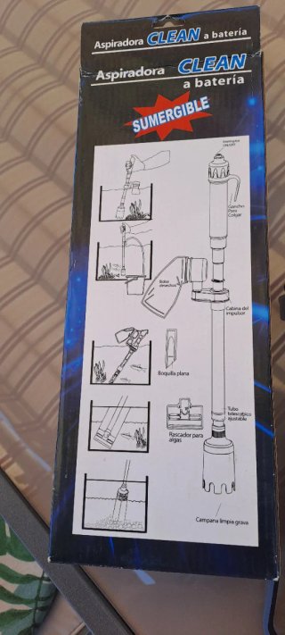 Aspiradora acuario sumergible a pilas