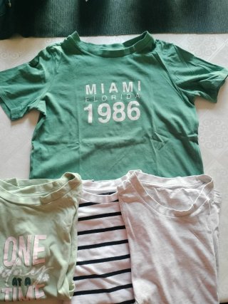 Pack 4 Camisetas Manga Corta Talla xs