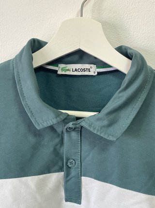 Sudadera Lacoste Rayas Verde y Blanca