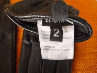 Guantes de piel mujer con cadena dorada
