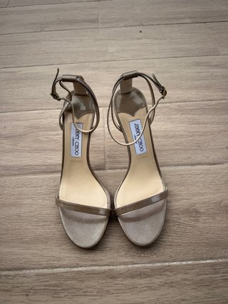 Sandalias Jimmy Choo Beige/Oro