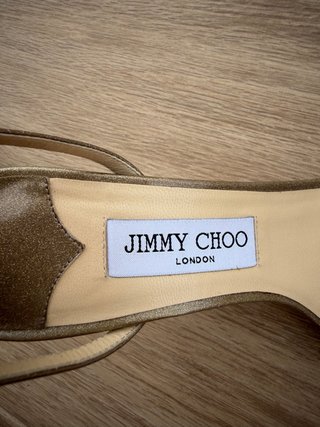 Sandalias Jimmy Choo Beige/Oro