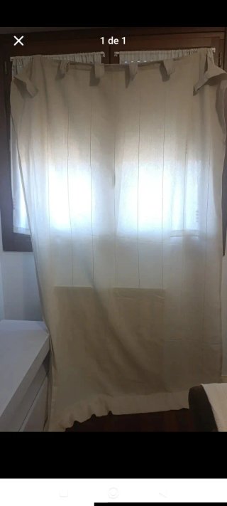 Cortinas beige de tela