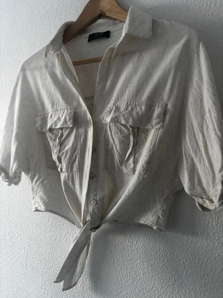 Camisa Bershka Beige Talla S