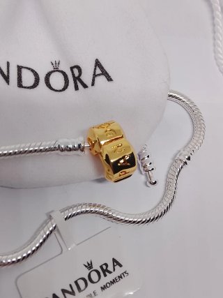 Pulsera Pandora 20cm Cierre Barril Dorado