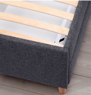Cama tapizada con almacenaje y colchón