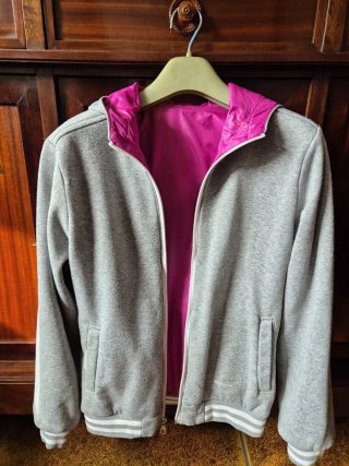 Giubbotto Champion ragazza fucsia e grogio