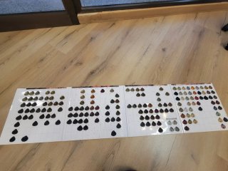 Carta de colores tintes peluquería