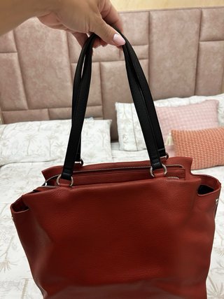 Bolso Adolfo Dominguez Naranja y Negro