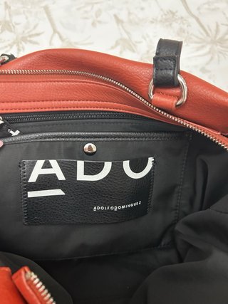 Bolso Adolfo Dominguez Naranja y Negro