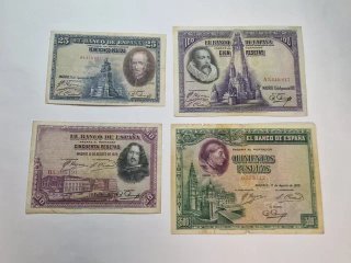 LOTE BILLETES PESETAS 1928
