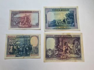 LOTE BILLETES PESETAS 1928