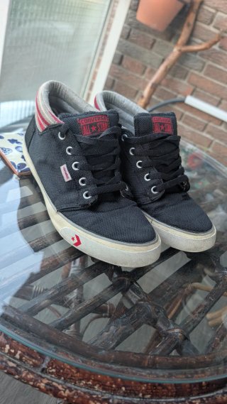 Zapatillas Converse All Star Skate Negras Rojas