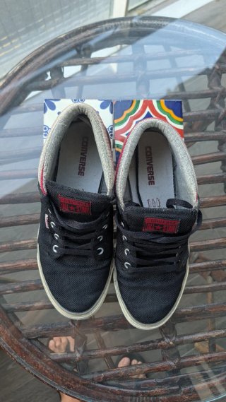Zapatillas Converse All Star Skate Negras Rojas