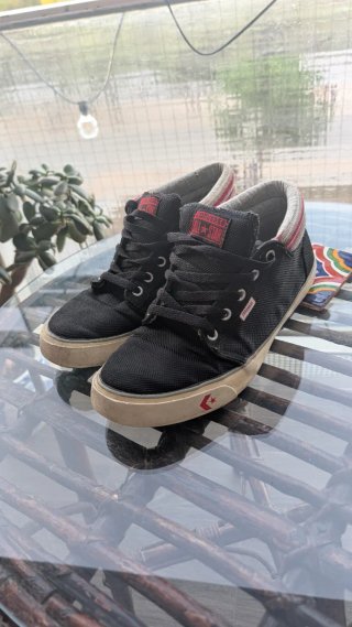 Zapatillas Converse All Star Skate Negras Rojas