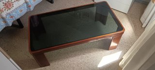 Mesa Centro Vintage Madera y Cristal