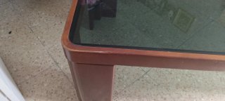 Mesa Centro Vintage Madera y Cristal