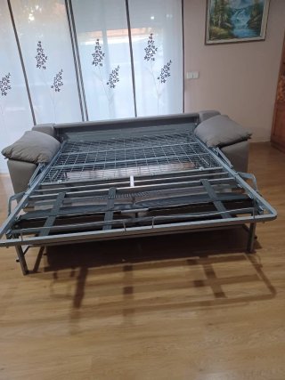Sofá Cama Beige/Gris