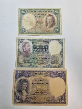 LOTE BILLETES PESETAS 1931