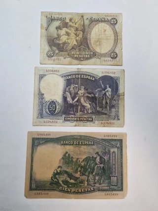 LOTE BILLETES PESETAS 1931
