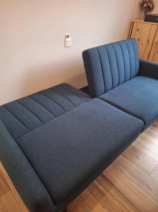 Sofá Cama Azul Tela