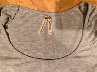 Camiseta Jaspeada Manga Corta Bershka - Talla L
