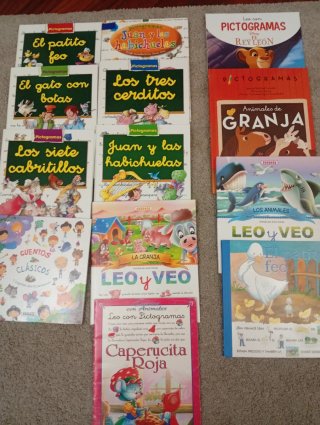 Libros cuentos infantiles con pictogramas