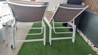 2 Hamacas Aluminio Exterior Beige