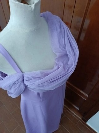 Vestido largo lila para bodas