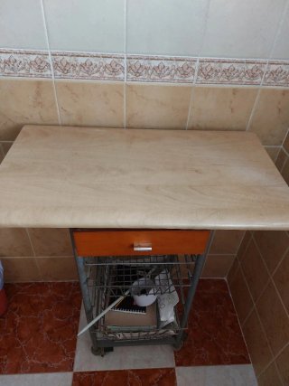 Carrito verdulero cocina madera y metal