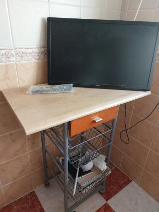 Carrito verdulero cocina madera y metal