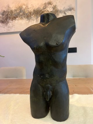 Busto Bronce Hombre Indonesia