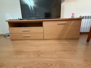 Mueble TV madera beige/marrón