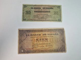 LOTE BILLETES PESETAS 1938