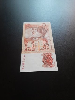 BILLETE DE 200 PESETAS DE 1980 SERIE ESPECIAL 9A