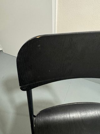 Silla alta cocina madera y metal negra