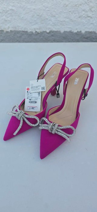 Zapatos de fiesta Zara rosa talla 36