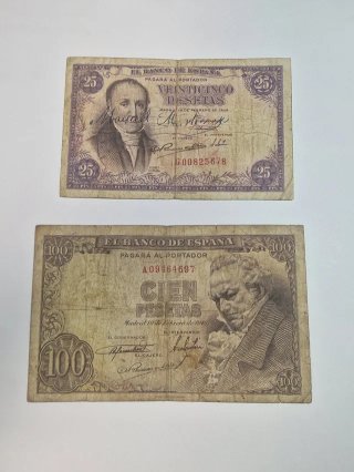 LOTE BILLETES PESETAS 1946