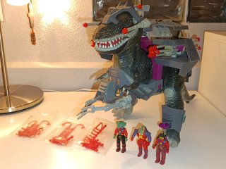 Dino Riders T-Rex con figuras