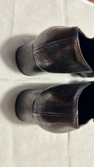 Scarpe Da Simon tacco fibbia oro pelle marrone