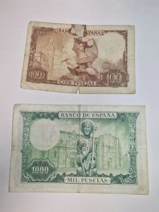 LOTE BILLETES PESETAS 1965