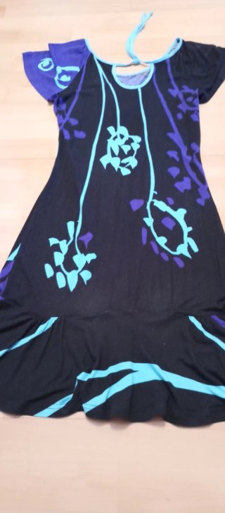 Vestido Paramita Negro y Morado