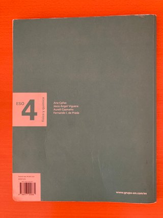 Libro Física y Química 4o ESO SM