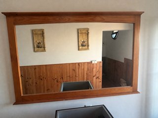 Espejo de madera y cristal