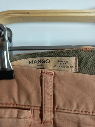 Pantalón Mango Hombre Naranja