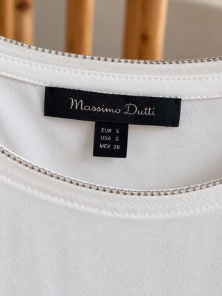 Blusa Massimo Dutti Blanca Talla S